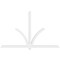 Ekena Millwork Redmond Architectural Grade PVC Gable Bracket, 108"W x 67 1/2"H x 4"D x 4"F, 15/12 Pitch GBP108X68X0404RED00 - alternate 5